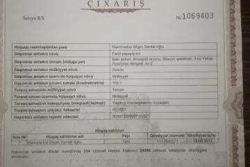 Satılır Həyət Evi Bakıda