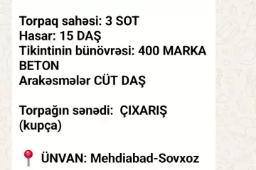 Satılır Torpaq Mehdiabad (abşeron)da 