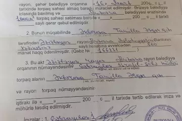 Satılır Torpaq Buzovnada