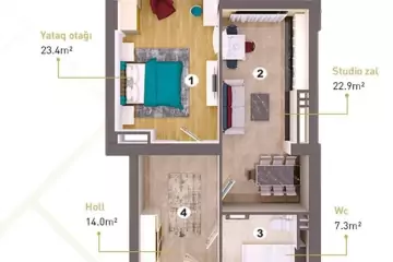 Satılır Yeni Tikili Beşmərtəbədə
