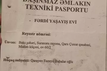 Satılır Həyət Evi Yeni Suraxanıda 